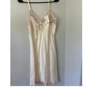 NWT Vintage Corhan Nourmair Lace Slip Dress Nightgown Made in USA Size 36